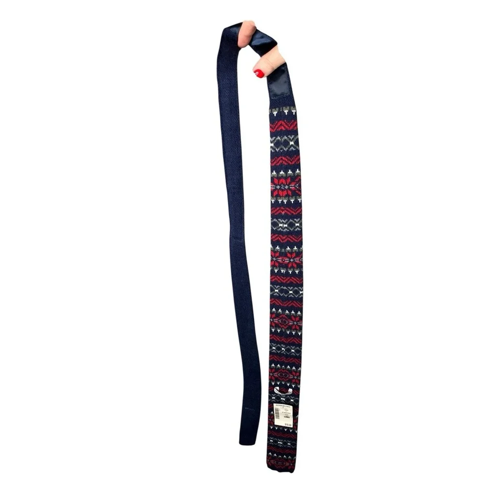 NWT Aeropostale Men's Neck Tie‎ Skinny Nordic Fair Isle Retro Preppy Acadamia